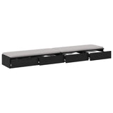 Bed Drawers Black Oak 180 x 36.5 x 16.5 cm Engineered Wood 866980