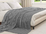 Throw Blankets 6 pcs Dark Grey 240 x 220 cm Fleece 42016951