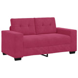 Sofa 2 pcs Wine Red Fabric 3324725