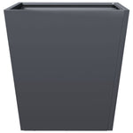 ZNTS Garden Planters Anthracite 2 pcs 40x40x40 cm Steel 851057