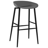 5 Piece Bar Set Black and Grey 3057383