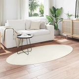 Area Rugs Oval HUARTE Cream 100 x 200 cm 100% Polyester 4103622
