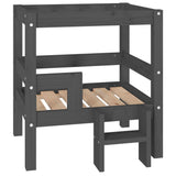Dog Bed Grey 55.5x53.5x60 cm Solid Wood Pine 822369