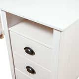 ZNTS Desk Hill White 150x50x74 cm Solid Pine Wood 289000