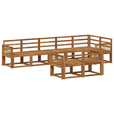 Outdoor Sofa Set 8 pcs Natural Solid Acacia Wood 3385315