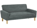 Two-Seater Velvet-Feel Sofa - Grey T3398P377879