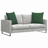 Sofa Pillows 2 pcs Dark Green 60 x 60 cm Corduroy Fabric 42014037