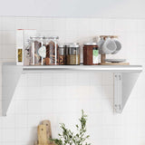 Wall Shelf 75x30x31 cm Silver Stainless Steel 30275