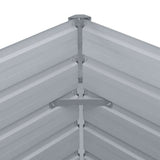 Garden Raised Bed Galvanised Steel 480x80x45 cm Grey 47064
