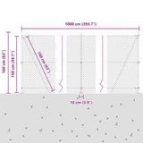 Welded Wire Fence with Concrete Base 10 x 1.5 m 3351232
