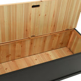 Bench Black 107x45x75.5 cm Solid Wood Fir 351776