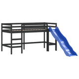 Kids' Loft Bed with Tower without Mattress White&Black 80x200cm 3207096