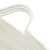 Laundry Basket Beige and White 60x36 cm Cotton 358475
