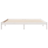 Extra Long Bed Frame without Mattress White 200x210 cm Solid Wood Pine 852413