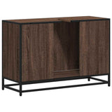 Bathroom Sink Cabinet Brown Oak 90x33x60 cm Engineered Wood 849273