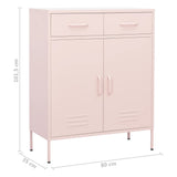 Storage Cabinet Pink 80x35x101.5 cm Steel 336157