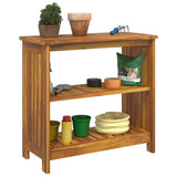 Garden Cabinet Natural 75 x 35 x 70cm Solid Acacia Wood 42001362