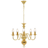 Chandelier Golden 5 x E14 Bulbs 281617