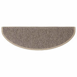 Stair Mats Self-adhesive Sisal-Look 15 pcs 65x21x4 cm Dark Beige 326878