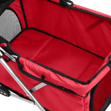 Folding Dog Stroller Red 76x50x100 cm Oxford Fabric 172199