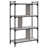 Bookcase 4-Tier Grey Sonoma 76x32x123 cm Engineered Wood 833938
