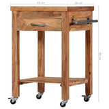 Kitchen Trolley 58x58x89 cm Solid Acacia Wood 282752