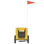 ZNTS Pet Bike Trailer Yellow Oxford Fabric and Iron 93952
