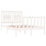 Bed Frame without Mattress White 120x190 cm Small Double Solid Wood 3104099