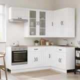 Kitchen Unit KALMAR 8 pcs High Gloss White Engineered Wood 3438461