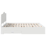 Bed Frame with Headboard White 180 x 200 cm Engineered Wood 3413569