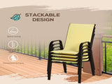 Set of Four Stackable Mesh Seat Chairs - Beige T3398P317536