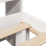 Bookcase Bed without Mattress White 160x200cm Solid Wood Pine 3322567