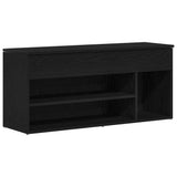 Shoe Bench Black Oak 102x30.5x45 cm Engineered Wood 859137
