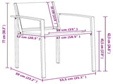 Outdoor Furniture Set 5 pcs Black and Anthracite Textilene 3422879