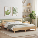 Bed Frame with LED without Mattress Sonoma Oak 180x200 cm Super King 3207527