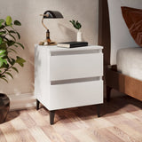 Bed Cabinet White 40x35x50 cm Engineered Wood 805869