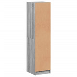 Highboard with Glass Doors Grey Sonoma 35x37x142 cm 836439