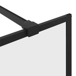 Walk-in Shower Wall with Clear ESG Glass 140x195 cm Black 151037