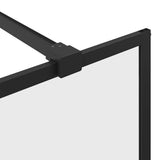 Walk-in Shower Wall with Clear ESG Glass 140x195 cm Black 151037