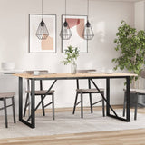 ZNTS Dining Table O-Frame 180x90x75 cm Solid Wood Pine and Cast Iron 3282678