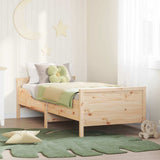 Bed Frame with Headboard Brown 80 x 200 cm Engineered Wood 877203