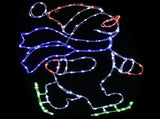 LED Sign Skating Santa LOVIISA 120 LEDs Multicolour 53 x 70 cm 42053441