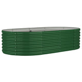 Garden Raised Bed Galvanised Steel 152x80x36 cm Green 318913