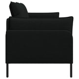 2-Seater Sofa Black 188 x 81 x 89 cm Fabric 42048601