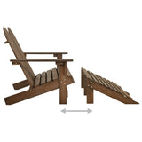 Garden Chair Brown Solid Fir Wood 2-seater Detachable 315911