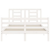 Bed Frame without Mattress White 120x200 cm Solid Wood 3194697