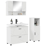 Bathroom Furniture Set with Drawer 3 pcs High Gloss White 3393027