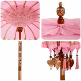 Balinese Parasol Pink 180-190 cm Cotton and solid wood 3356904