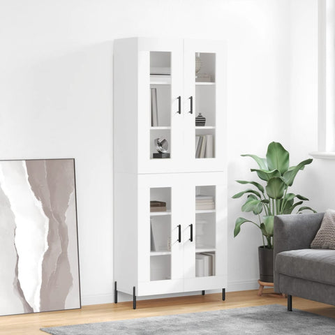 Highboard White 69.5x34x180 cm Engineered Wood 3198281