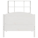 ZNTS Bookcase Bed without Mattress White 100x200cm Solid Wood Pine 3323120
